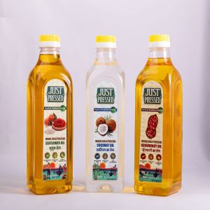 Just Pressed Trial Oil Combo - Groundnut Coconut Safflower Cold Pressed Oil